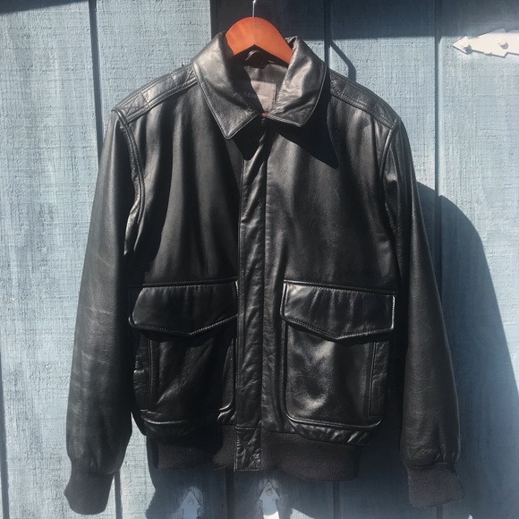 croft & barrow Other - Croft & Barrow Black  Bomber Leather Flight Jacket